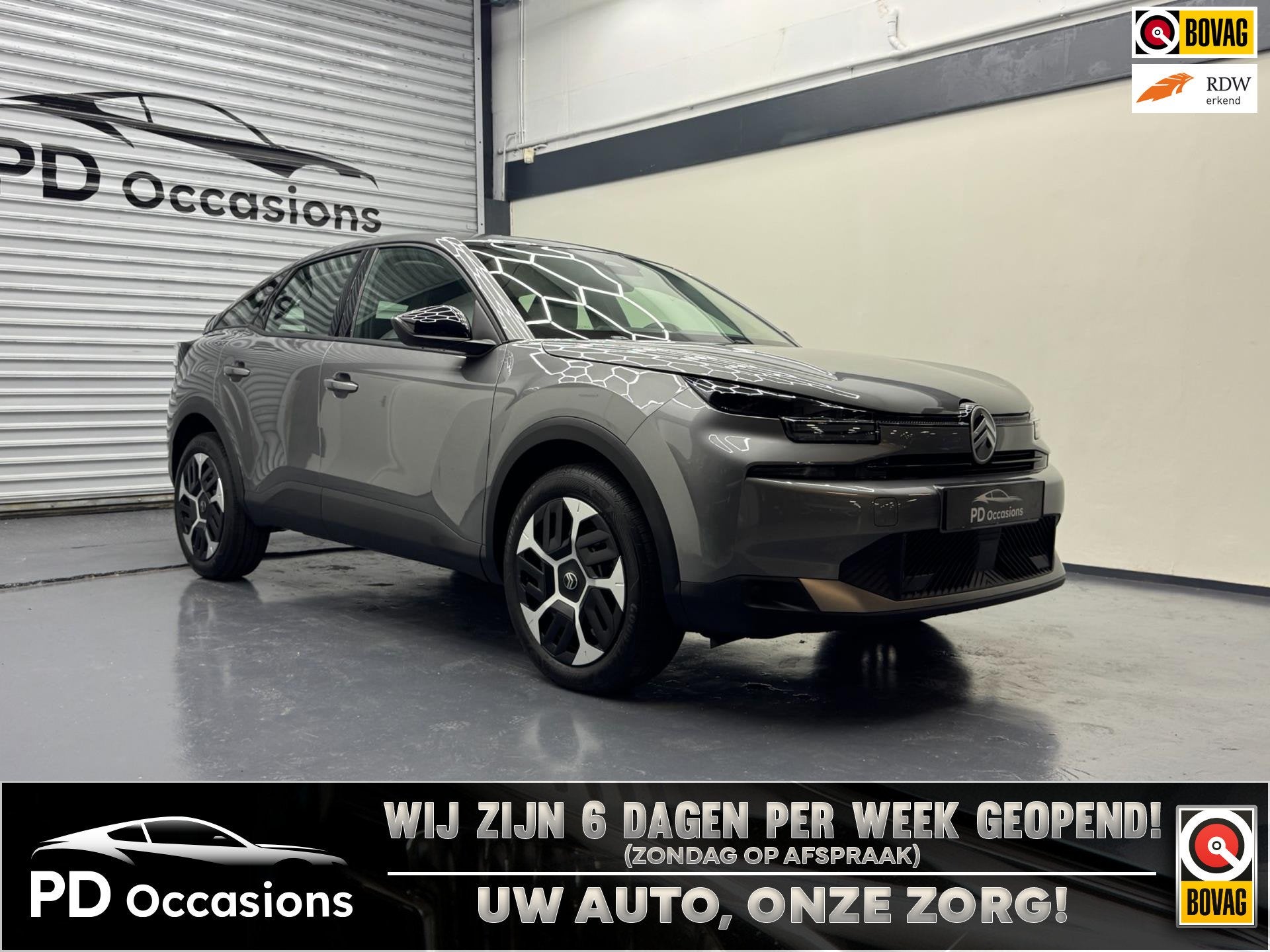 Citroen C4 Hybrid 145PK - Camera - Cruise - Clima - Navi - L, Auto's, Zwart, 1199 cc, Leder en Stof, Origineel Nederlands