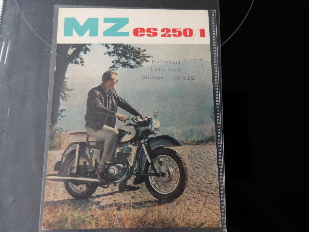 MZ ES 250/1 Motorfiets Brochure - Vintage, Ophalen of Verzenden, Overige merken