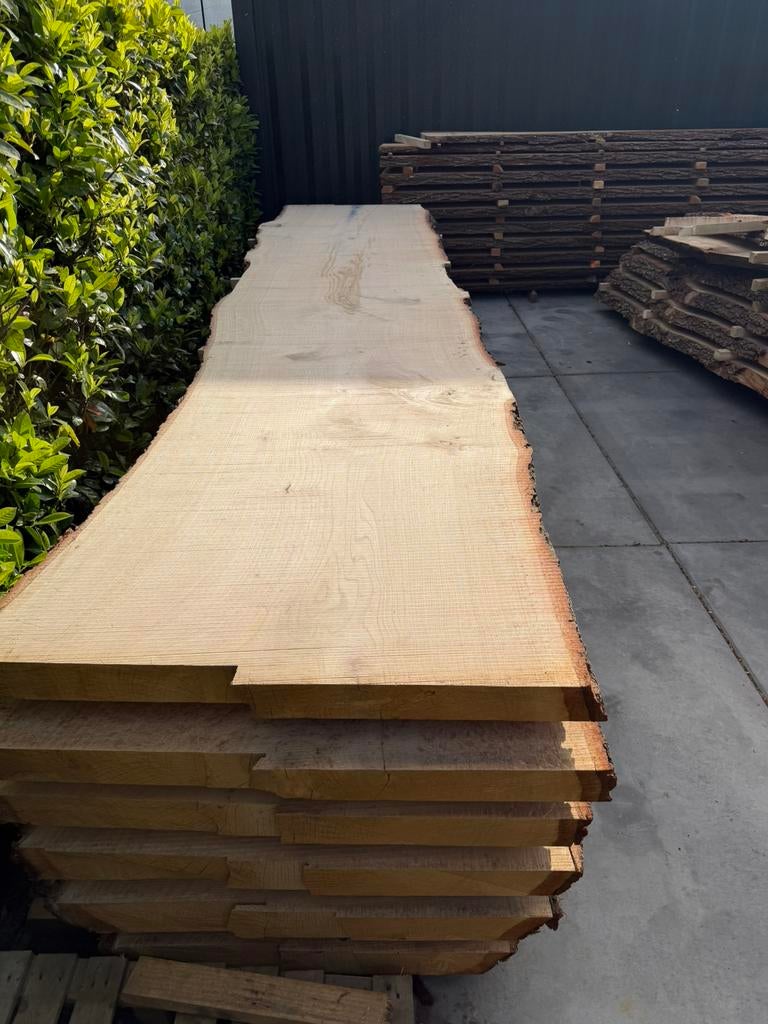 Xxxl eiken boomstambladen ruim 100 cm doorsnede !!!, Tuin en Terras, Ophalen, Zo goed als nieuw, 250 cm of meer, Planken
