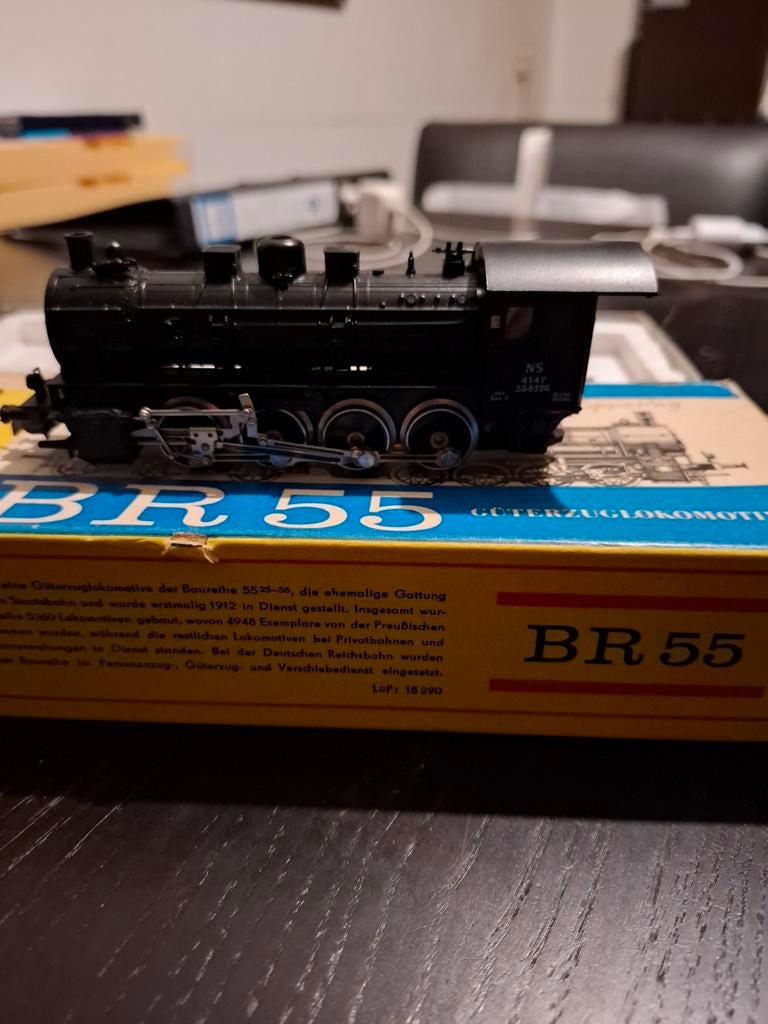Piko BR55 sleeptenderlokomotief NS4147 H0, Gelijkstroom, Locomotief, Piko, Ophalen of Verzenden