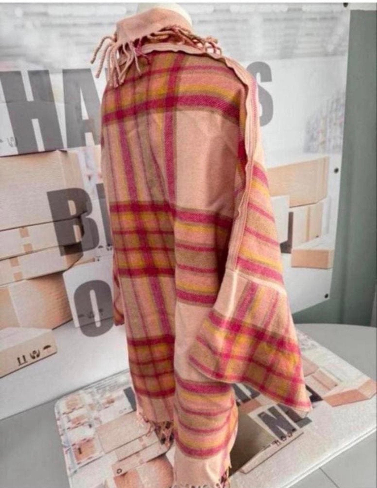 Twinset Milano - Wool poncho franjes wol wollen stof jas, Kleding | Dames, Overige Dameskleding, L, Zo goed als nieuw, L, L