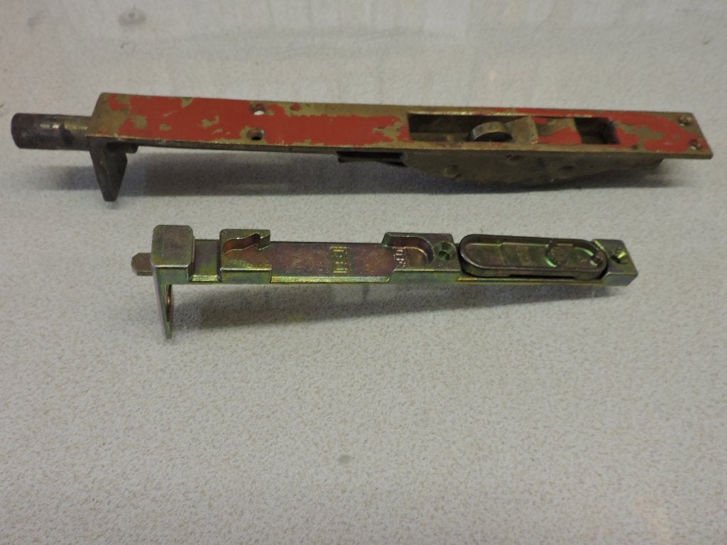 2 Messing Kantschuiven / grendels, Ophalen of Verzenden, Zo goed als nieuw, Koper of Messing, Schuif of Grendel