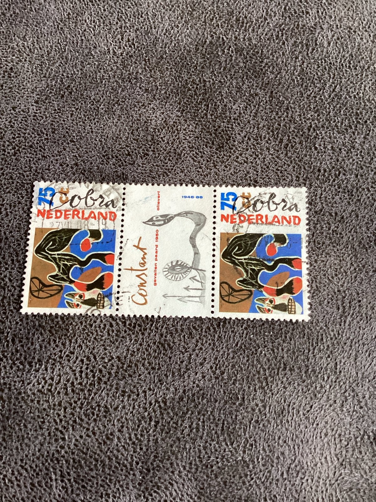 Nederlandse postzegels Cobra 1948-1988, Constant, Postzegels en Munten, Ophalen of Verzenden, Na 1940, Gestempeld