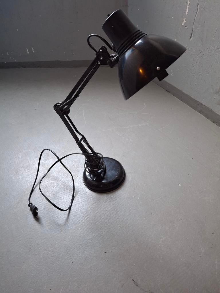 Klassieke zwarte bureaulamp, Ophalen of Verzenden, Minder dan 50 cm