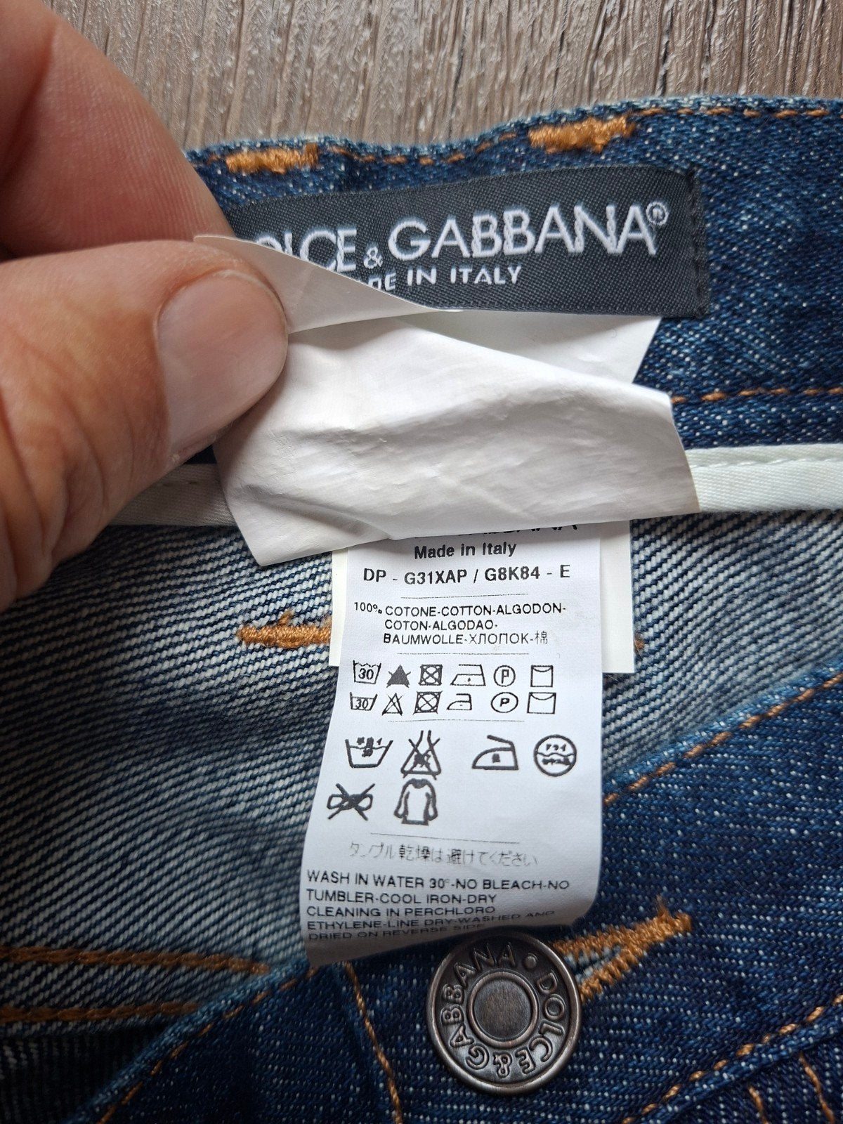 DOLCE & GABANNA cropped jeans maat 52 (W36), Kleding | Heren, W36 - W38 (confectie 52/54), Dolce & Gabbana, Blauw, Nieuw