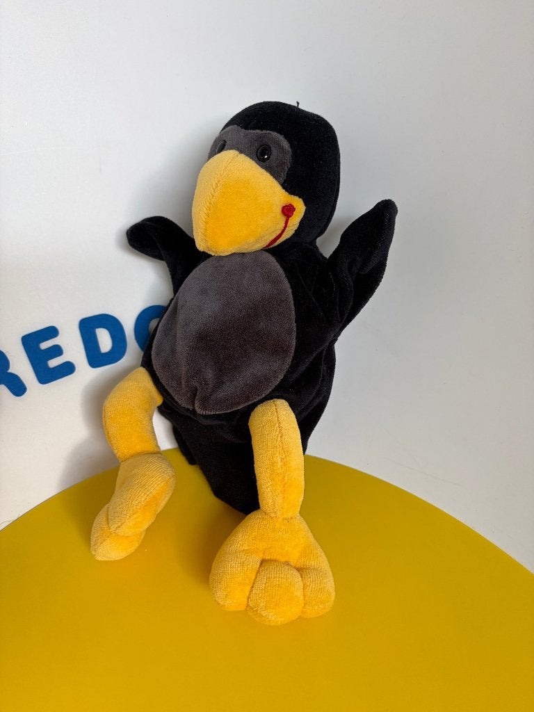 K2044 beleduc handpop vogel zwart, Ophalen of Verzenden, Zo goed als nieuw, Overige typen