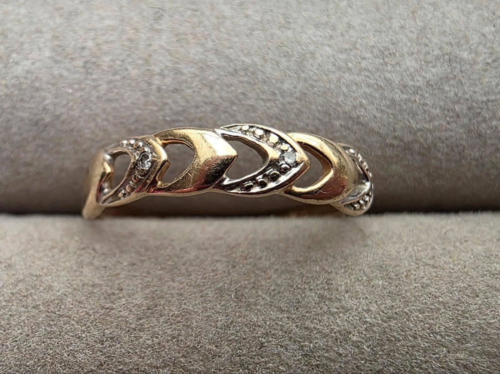 Gouden ring 14 karaat, Sieraden, Tassen en Uiterlijk, Ringen, 18 tot 19, Verzenden, Zo goed als nieuw, Dame