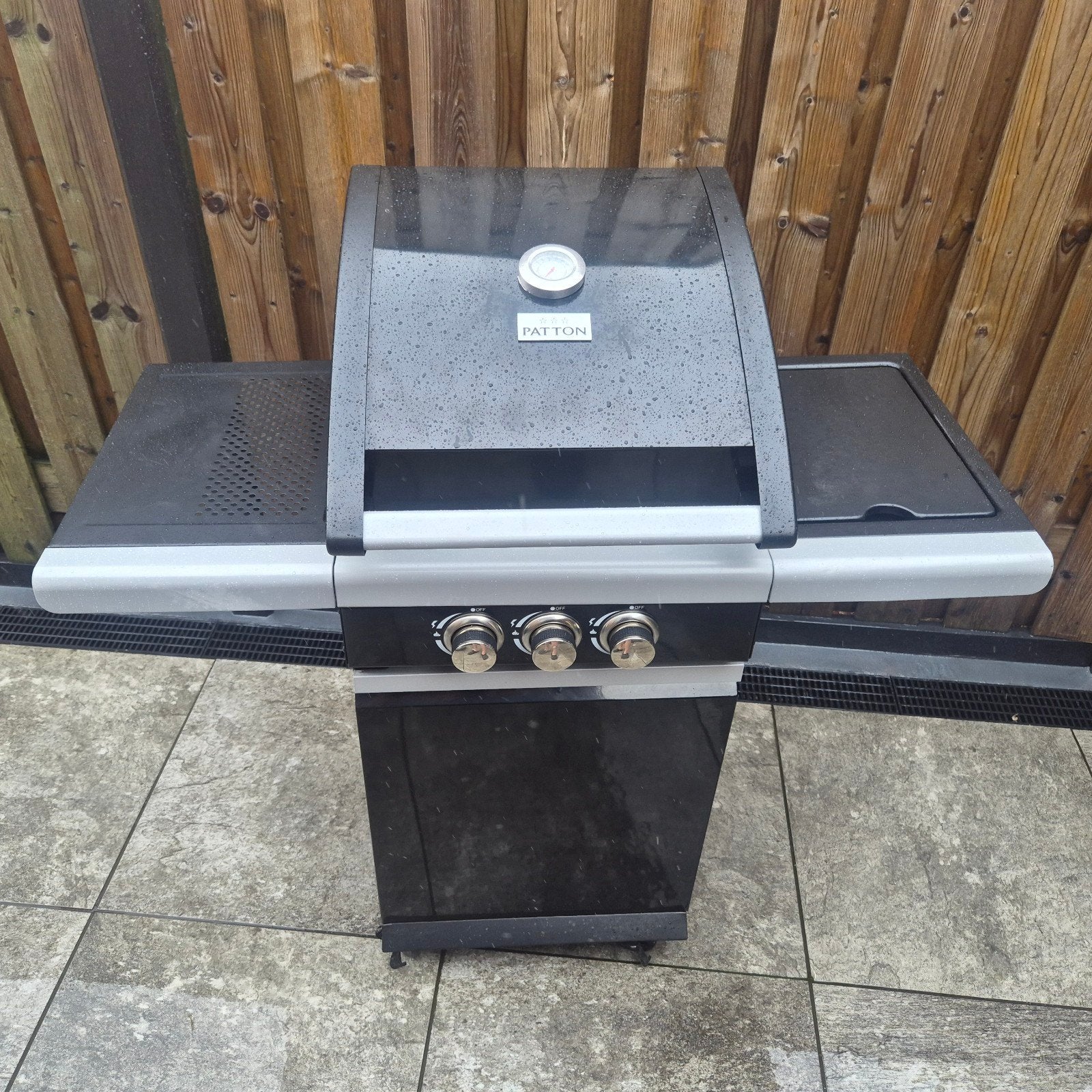 Patton gasbarbecue met zijbrander en hoes, Tuin en Terras, Ophalen of Verzenden, Gebruikt, Patton