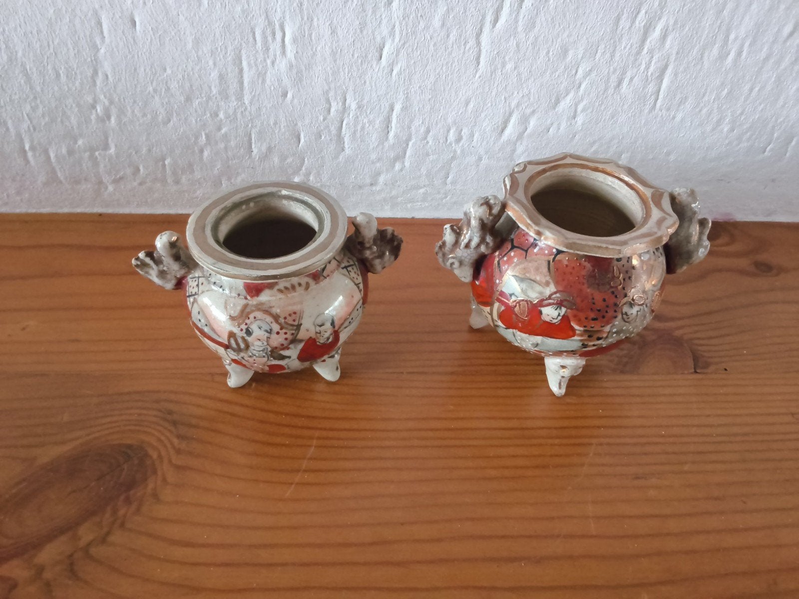 Set van 2 antieke Japanse Satsuma vazen/potten, Ophalen