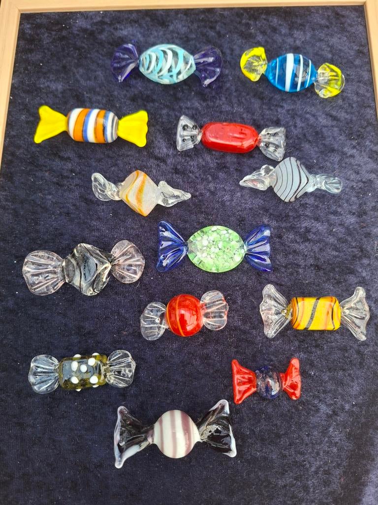 Glazen murano snoepjes, Ophalen