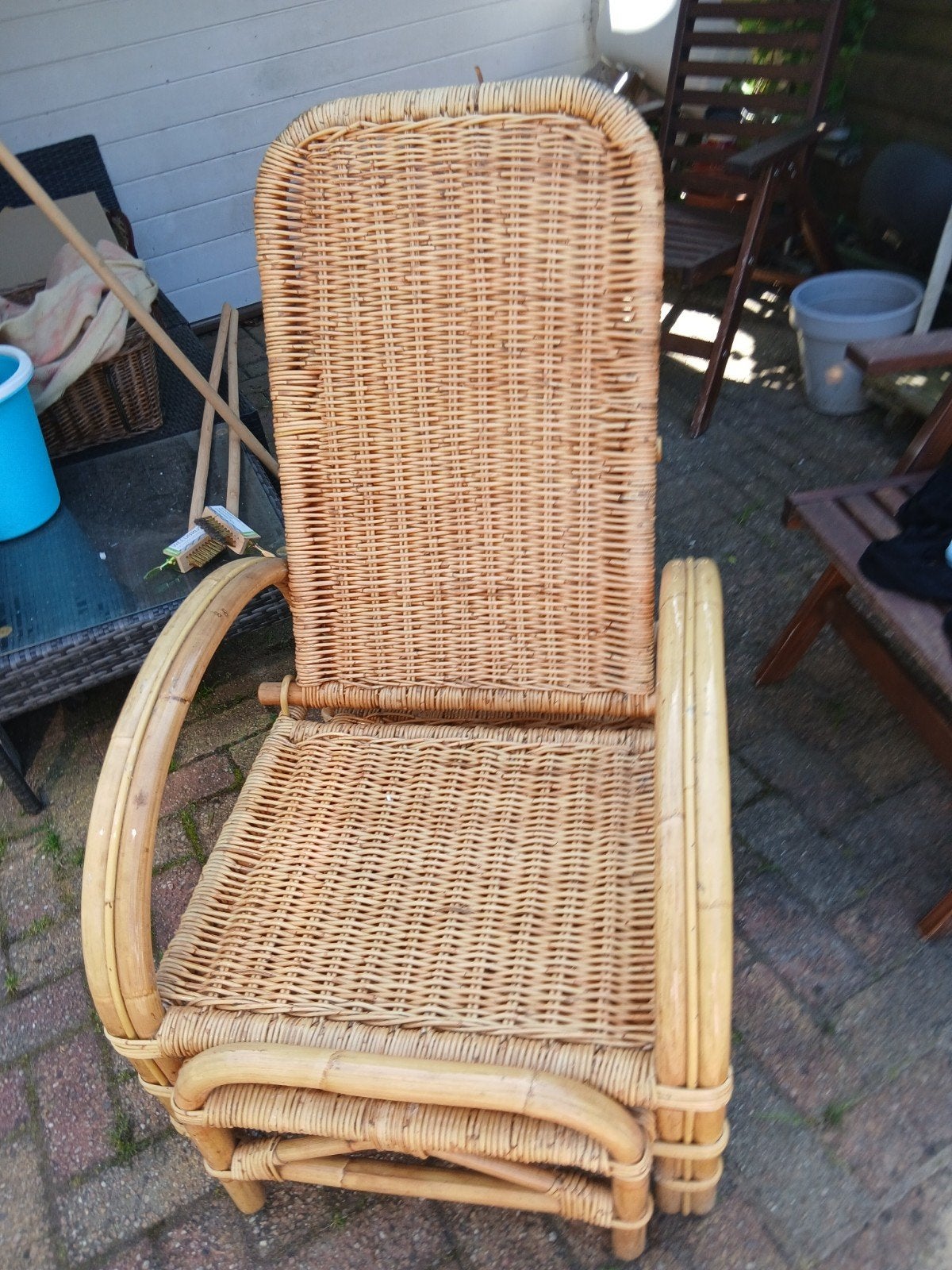 Rotan tuinstoel, Ophalen, Rotan, Verstelbaar