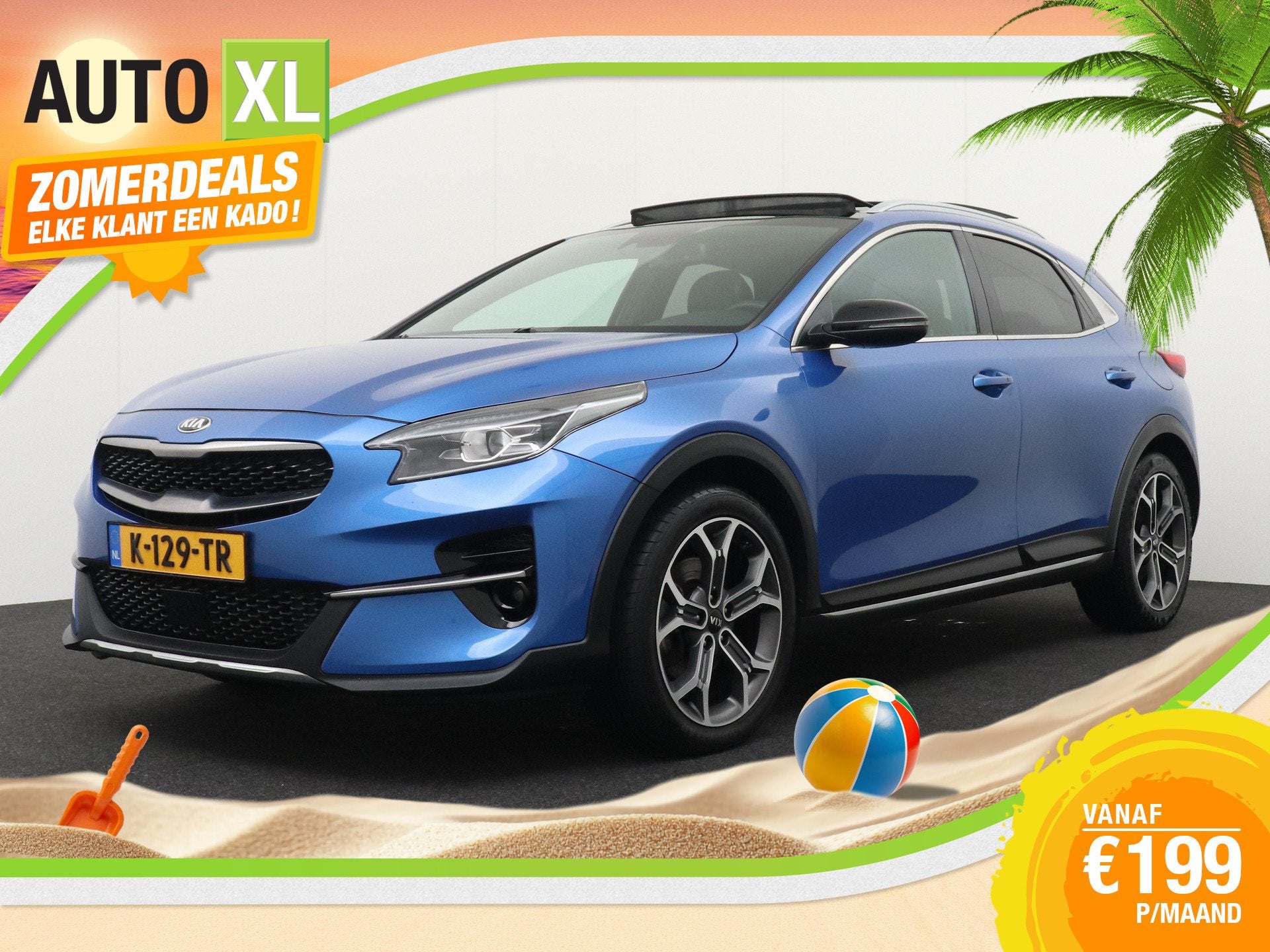 Kia Xceed 120 PK T-GDi GT-Line Pano-Dak Leder Trekhaak Camer, Auto's, Kia, Voorwielaandrijving, XCeed, Gebruikt, Blauw