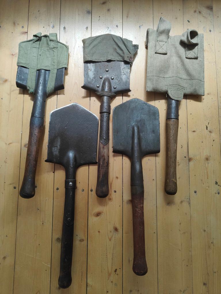 Soviet WW2 Pioniers scheppen. Diverse types/jaren., Verzamelen, Ophalen of Verzenden, Landmacht, Overige gebieden, Overige typen