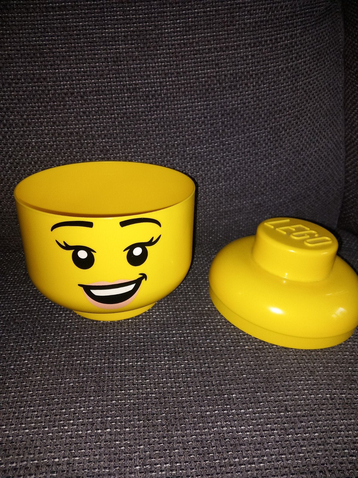 Grote LEGO Opbergdoos - Meisjeshoofd, Ophalen of Verzenden, Zo goed als nieuw, Overige merken