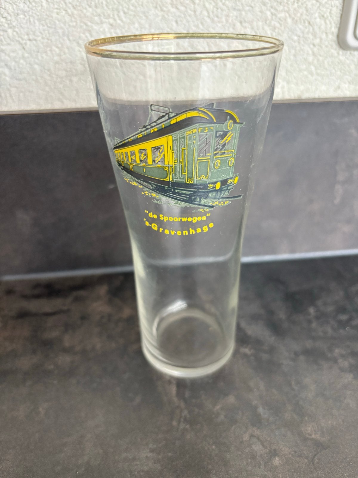 Diverse glazen: bier, gin, whisky, frisdrank, trein thema, Ophalen of Verzenden, Gebruikt, Overige typen