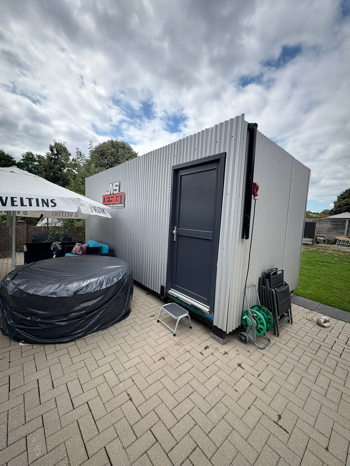 Kantoorunit/container 3x6m(18m2) ideaal als kantoor/praktijk, Ophalen, Gebruikt, Verlichting