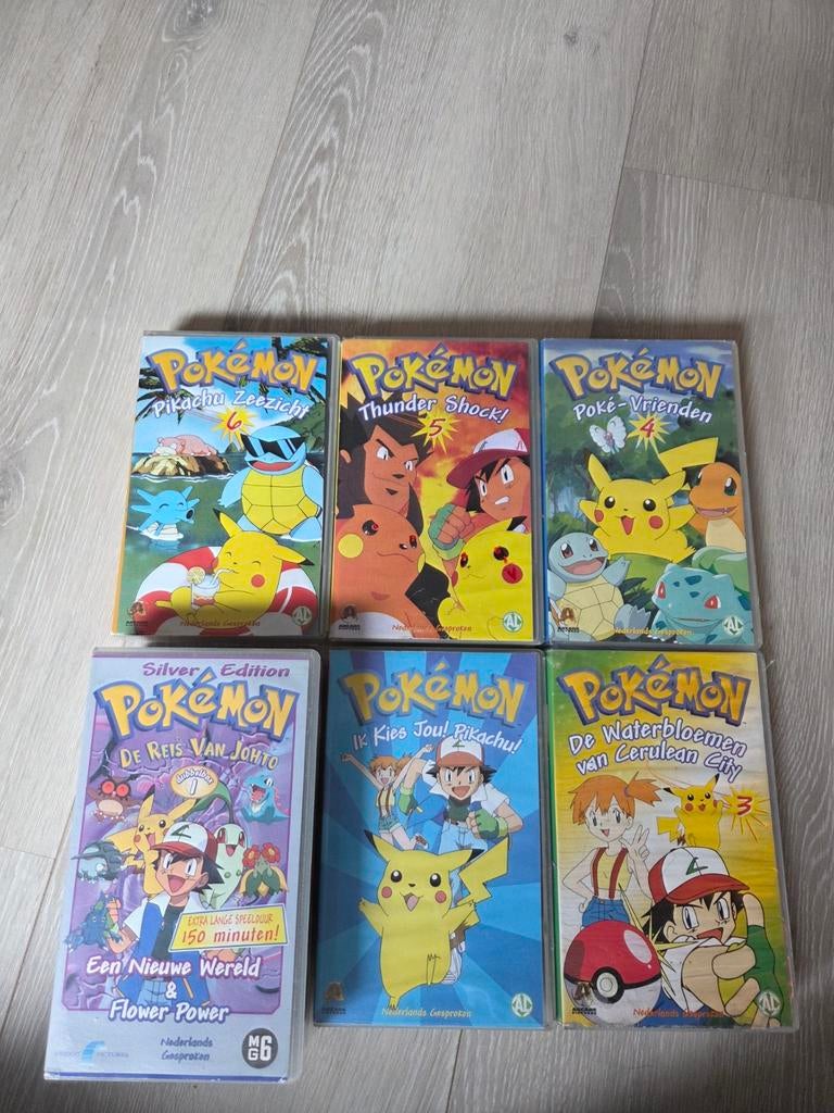 6x Pokemon videoband VHS, Alle leeftijden, Ophalen of Verzenden, Gebruikt