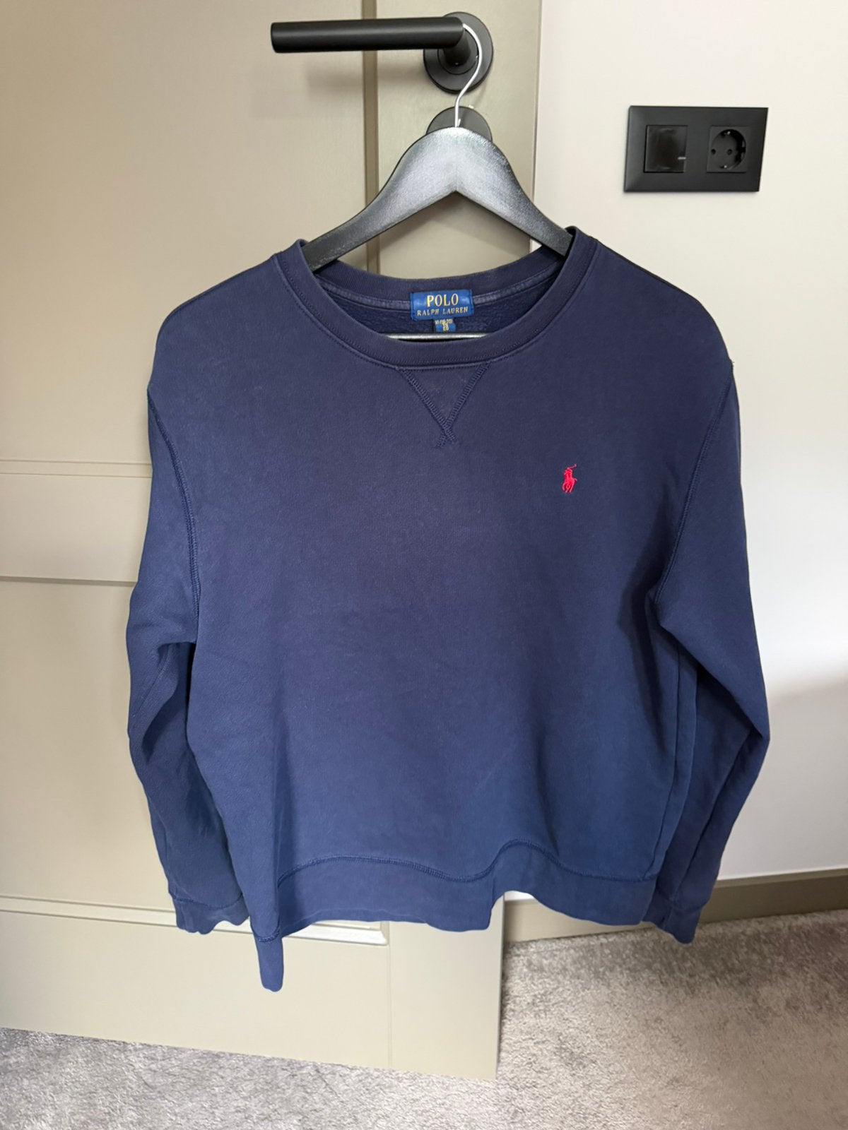 Sweater donkerblauw Polo Ralph Lauren mt 176, Ophalen of Verzenden, Zo goed als nieuw, Jongen, Trui of Vest
