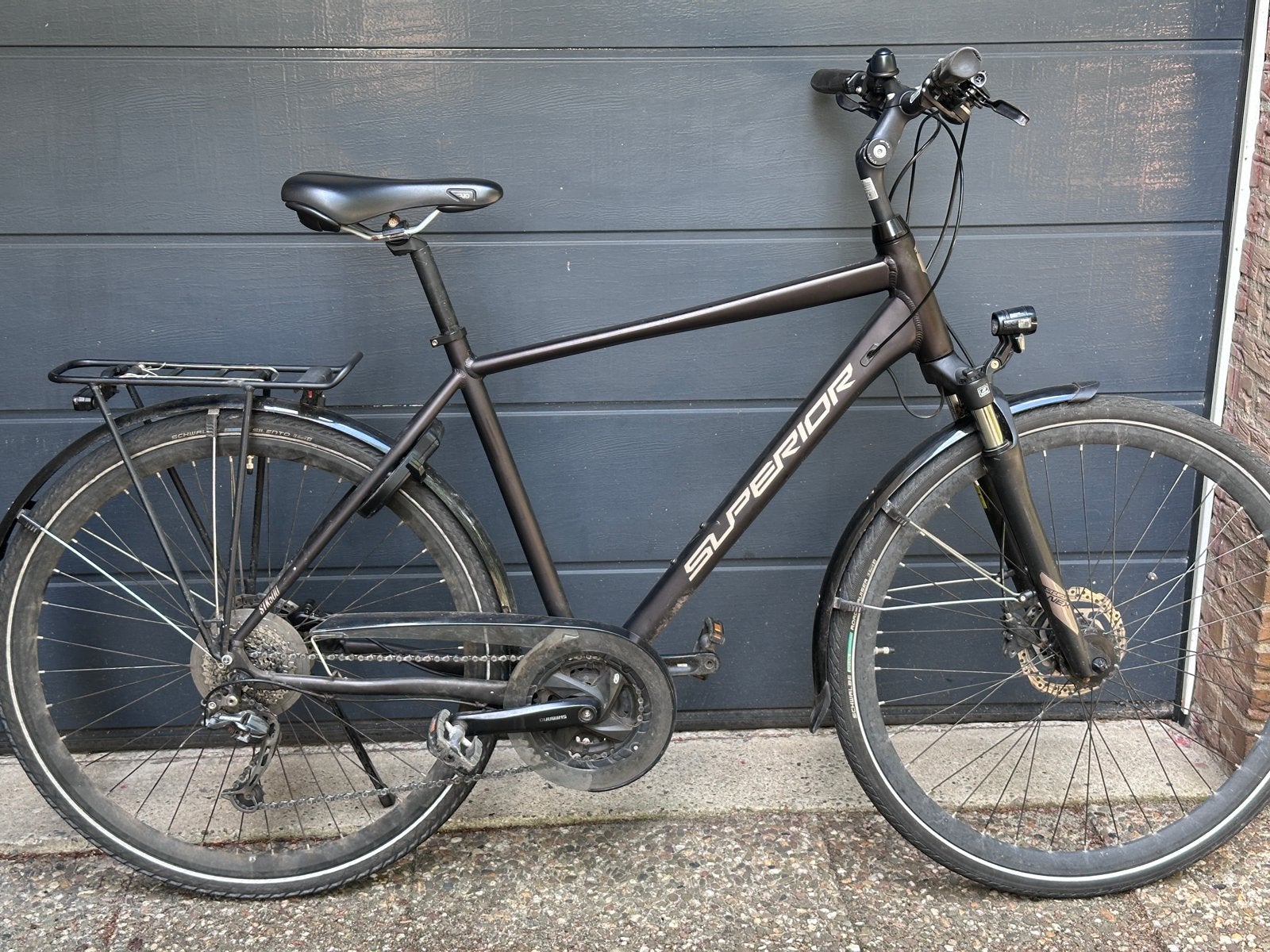 Superior STX herenfiets 28 inch, framemaat 54 (S/M), Versnellingen, Zo goed als nieuw, Schijfrem, 53 tot 57 cm