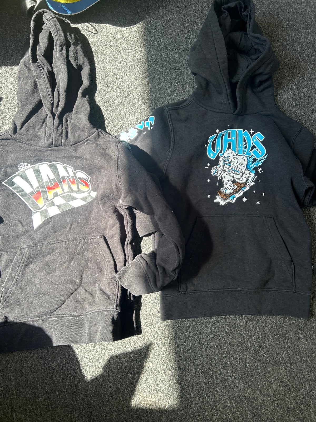 Vans Hoodies (2 stuks) - Zwart met opdruk, Ophalen of Verzenden, Gebruikt, Jongen of Meisje