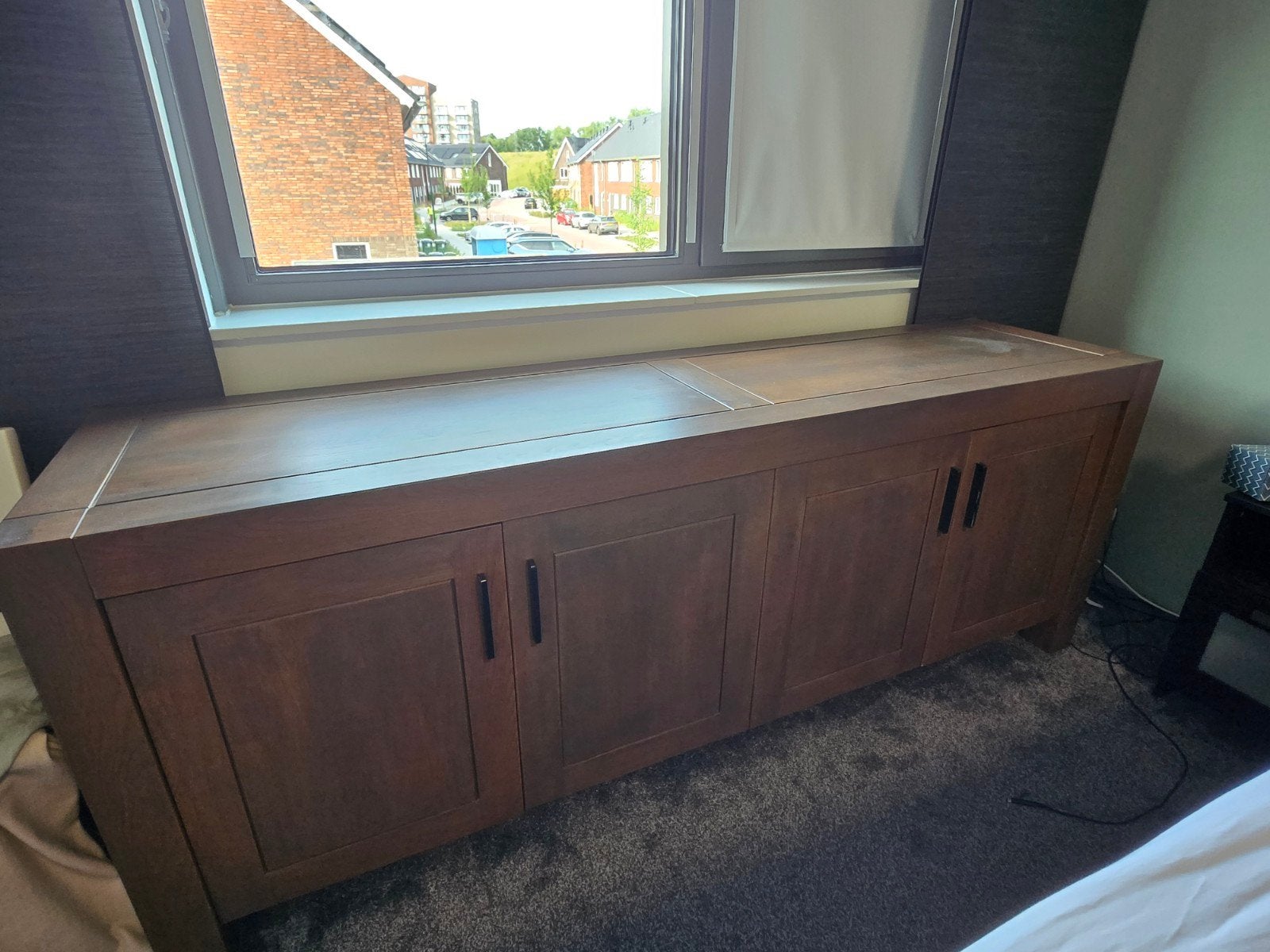 Dressoir massief eikenhout, Huis en Inrichting, Ophalen, Gebruikt, Eikenhout, 200 cm of meer