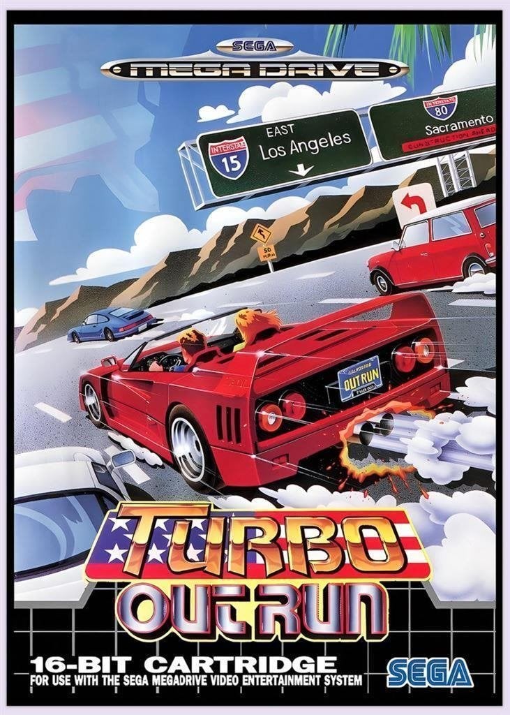 [ Grote 50x70cm Game Poster] Turbo OUTRUN SEGA OUT RUN, Verzenden, 1 speler, Racen en Vliegen, Nieuw