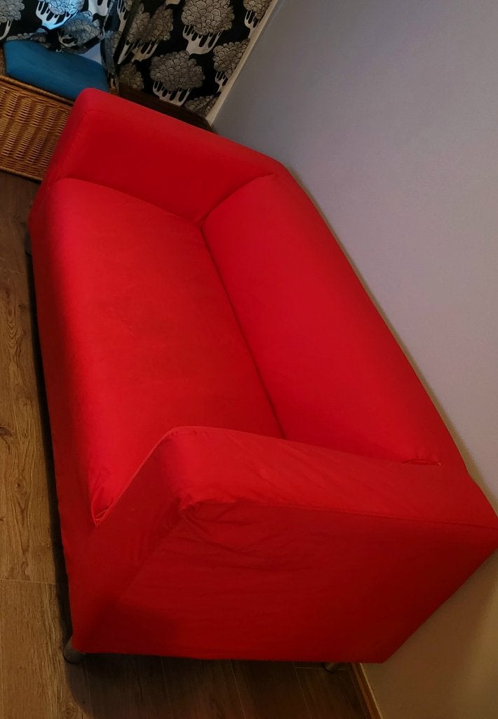 Gratis Ikea Klippan Bank Rood, Huis en Inrichting, Rood, Gebruikt, 150 tot 200 cm, Tweepersoons