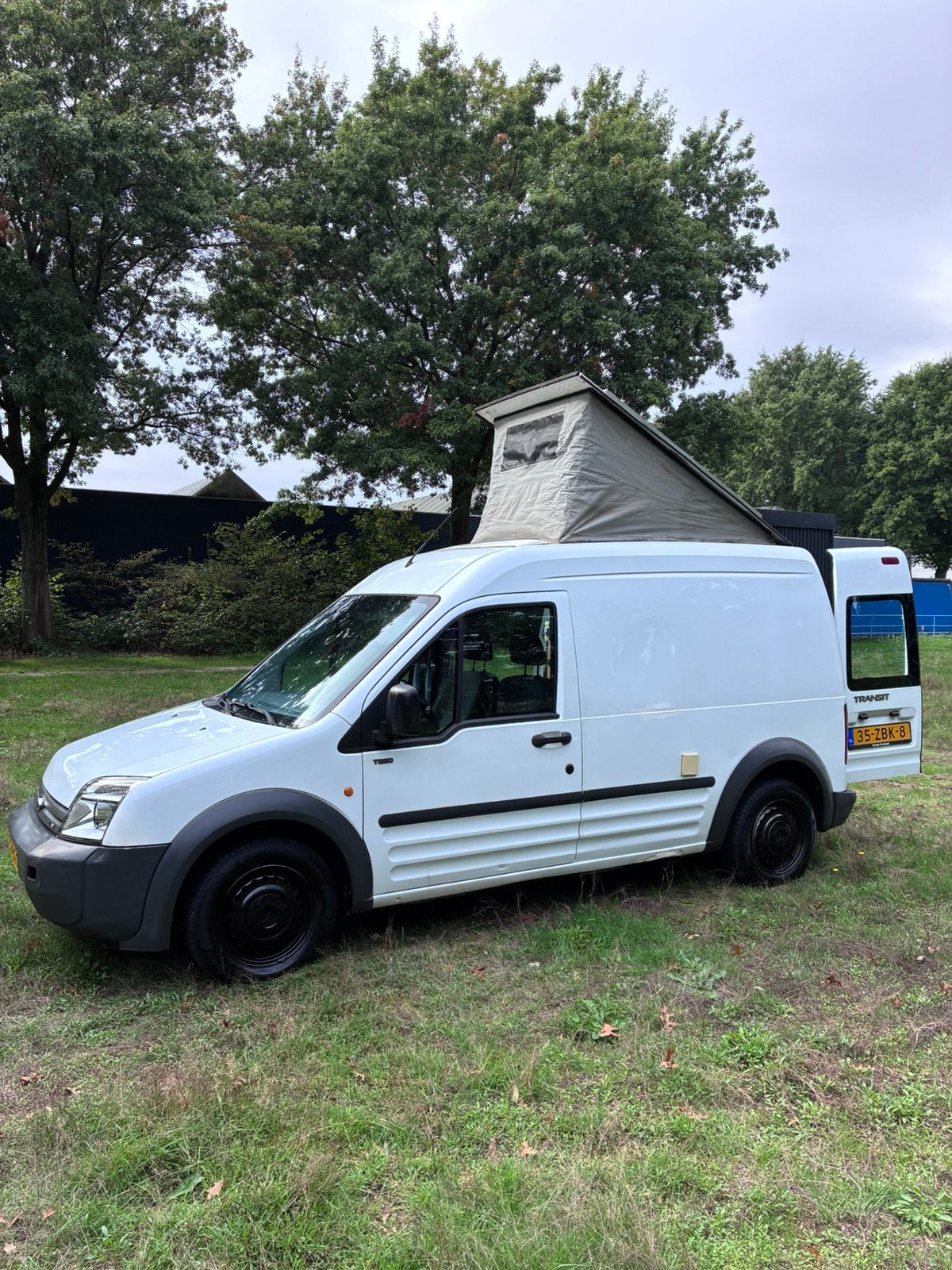 Ford transit connect 1.8TD 2007 mini camper 1e EIG hefdak, Chemisch toilet, Ford, Tot en met 2, Particulier