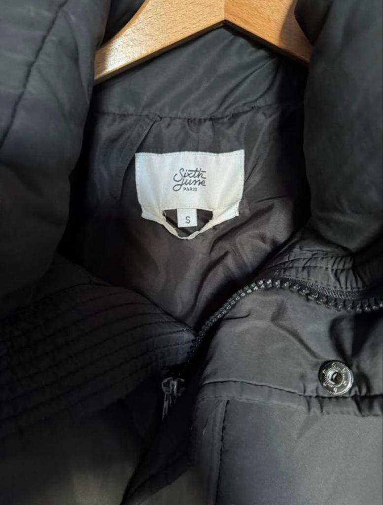 Sixth June Paris Zwarte Puffer Jas Maat S, Ophalen of Verzenden, Zo goed als nieuw, Maat 36 (S), Zwart