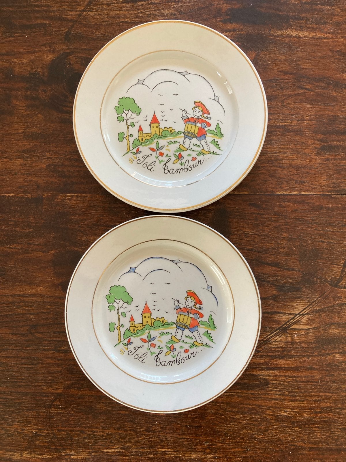 K&G Luneville Frankrijk | 2 liedjes borden JoliTambour 1910, Ophalen of Verzenden