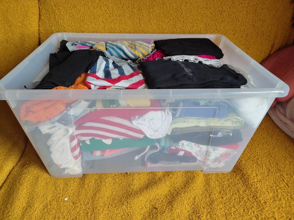 +55 stuks kinderkleding maten 110 t/m 146 groot pakket mix, Ophalen of Verzenden, Gebruikt, Maat 116