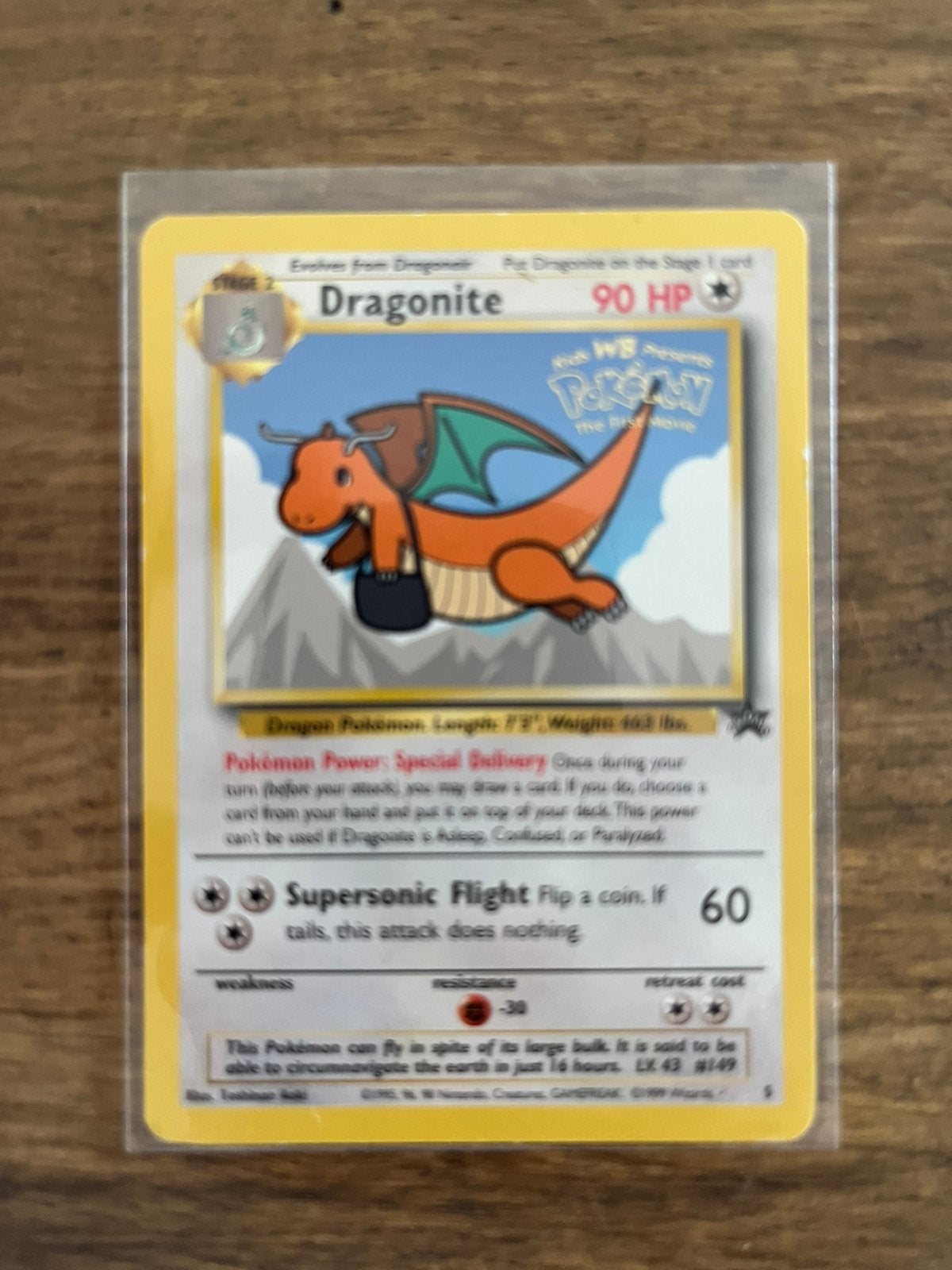 Pokemon - Dragonite #5 Wizards Promo, Ophalen of Verzenden, Zo goed als nieuw, Losse kaart