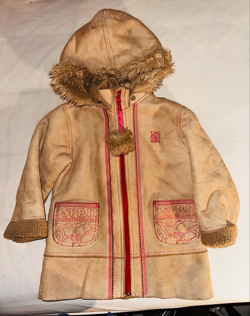 Esprit Mini's Jasje - Beige met Roze Details (Maat 116/122), Kinderen en Baby's, Kinderkleding | Maat 116, Ophalen of Verzenden