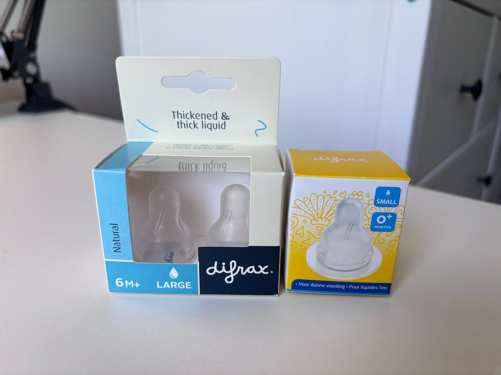 Difrax Flessenspeen: Large (6M+) en Small (0M+), Ophalen, Nieuw, Speen, Difrax