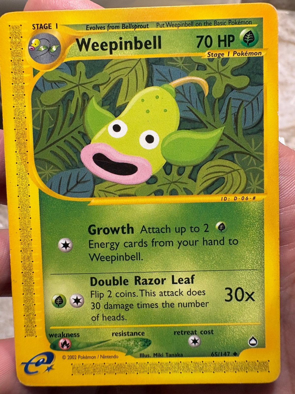 Weepinbell Aquapolis (65/147) EX, Ophalen, Gebruikt, Losse kaart