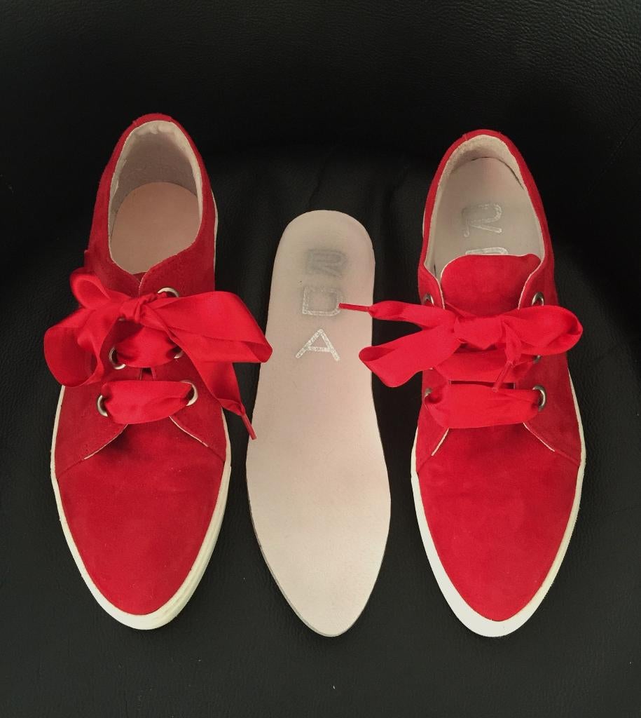 🌷Vlotte rode suede sneakers van RDA Roberto d’ Angelo 42, Verzenden, RDA Roberto d’ Angelo, Rood, Sneakers of Gympen