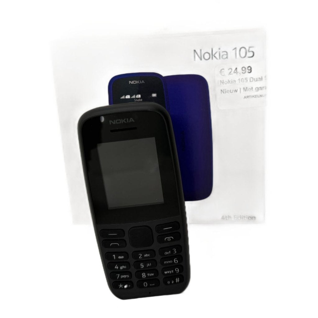 Nokia 105 Dual Sim zwart | Nieuw | Met garantie, Telecommunicatie, Mobiele telefoons | Nokia, Toulonselaan 72, Nieuw, Ophalen of Verzenden