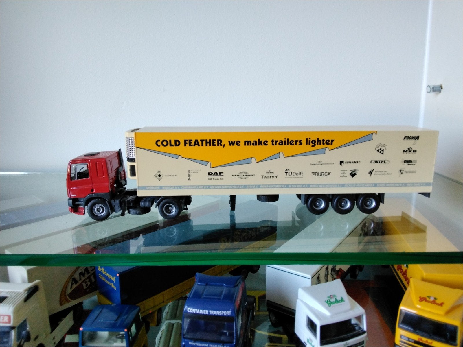 Tekno DAF 85 CF met Cold Feather trailer, Hobby en Vrije tijd, Overige merken, 1:50 of kleiner, Ophalen of Verzenden, Zo goed als nieuw