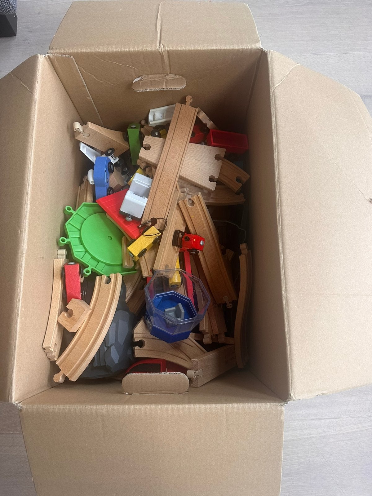 Houten treinbaan, Kinderen en Baby's, Ophalen of Verzenden, Gebruikt