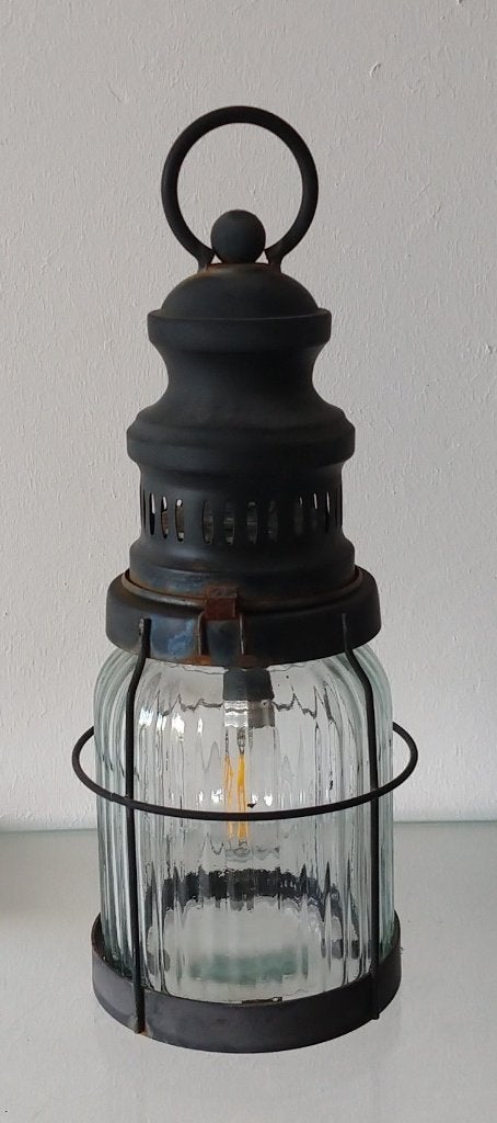 tafel lamp, storm lamp industrieel, volgnr 34, Overige typen, Overige merken, Ophalen of Verzenden, Zo goed als nieuw