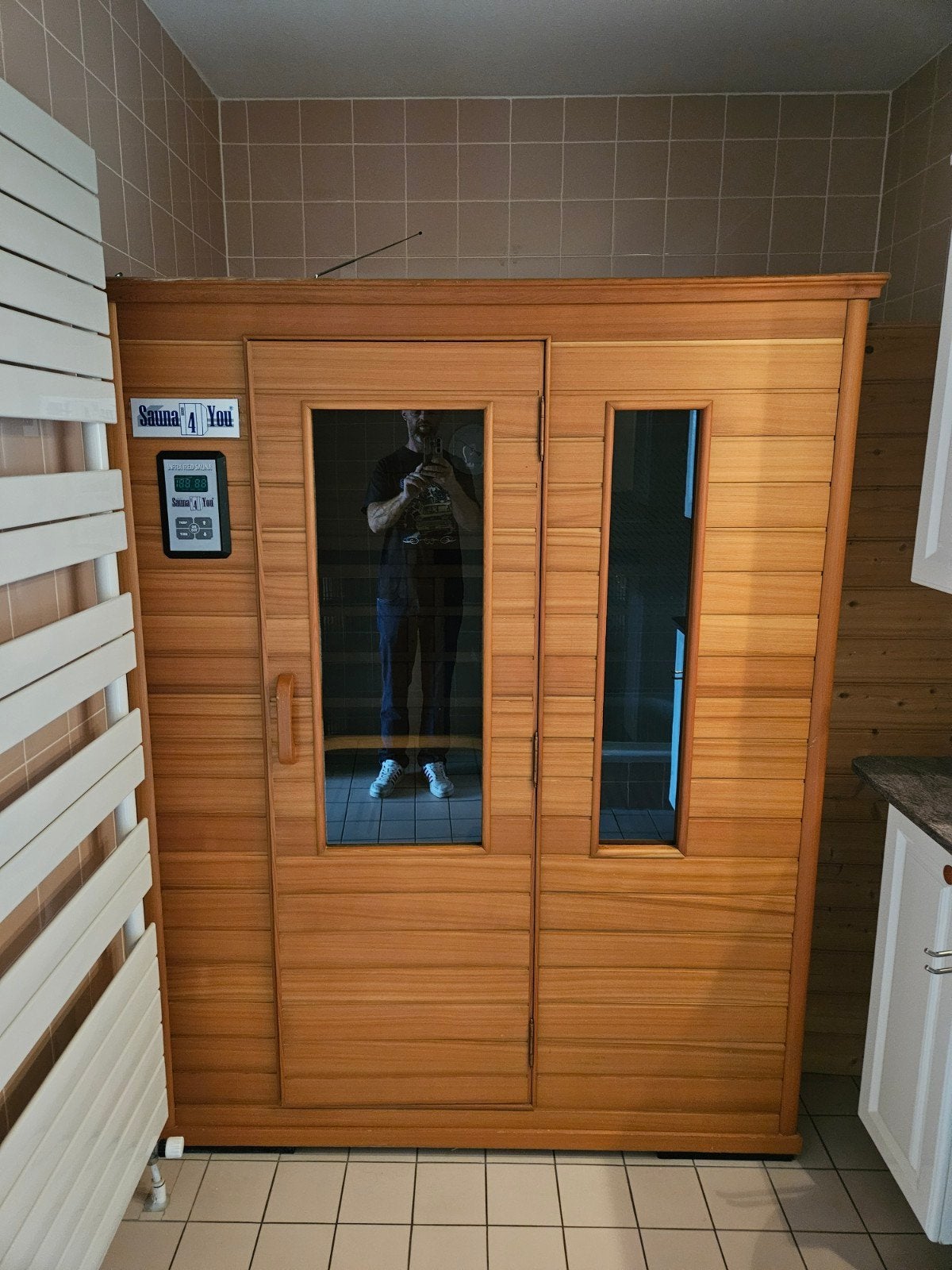 Sauna 4 You Infrarood Sauna 140x102x184, Ophalen, Gebruikt, Infrarood, Complete sauna