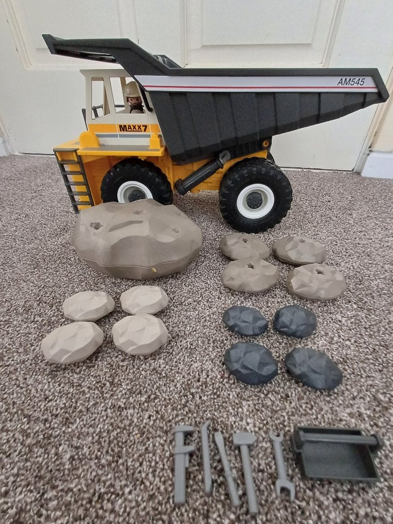 Playmobil mega kiepwagen 4037, Ophalen, Complete set, Voertuig, Zo goed als nieuw
