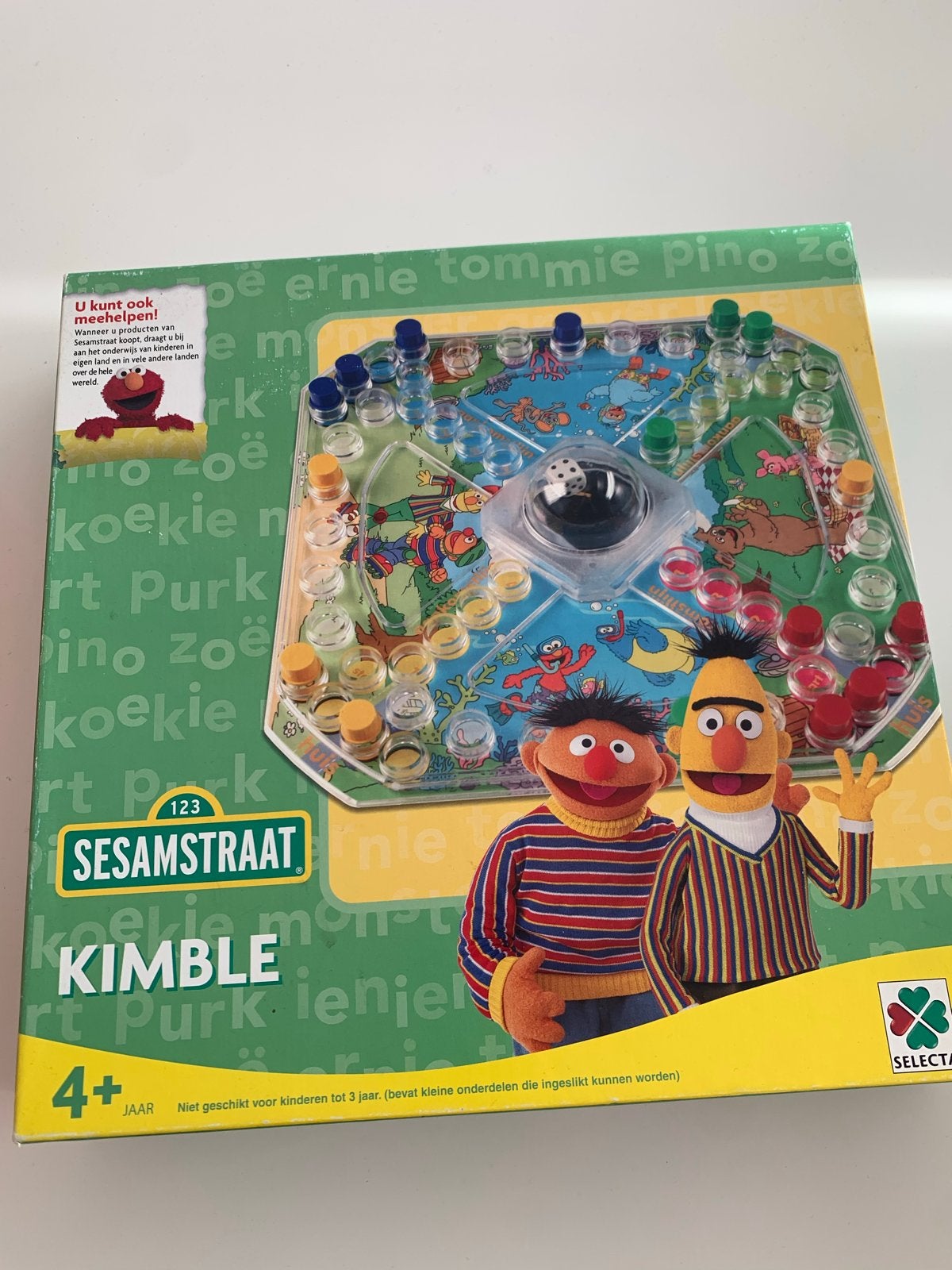 Zgan. Sesamstraat Kimble Bordspel, Hobby en Vrije tijd, Gezelschapsspellen | Bordspellen, Verzenden, Zo goed als nieuw