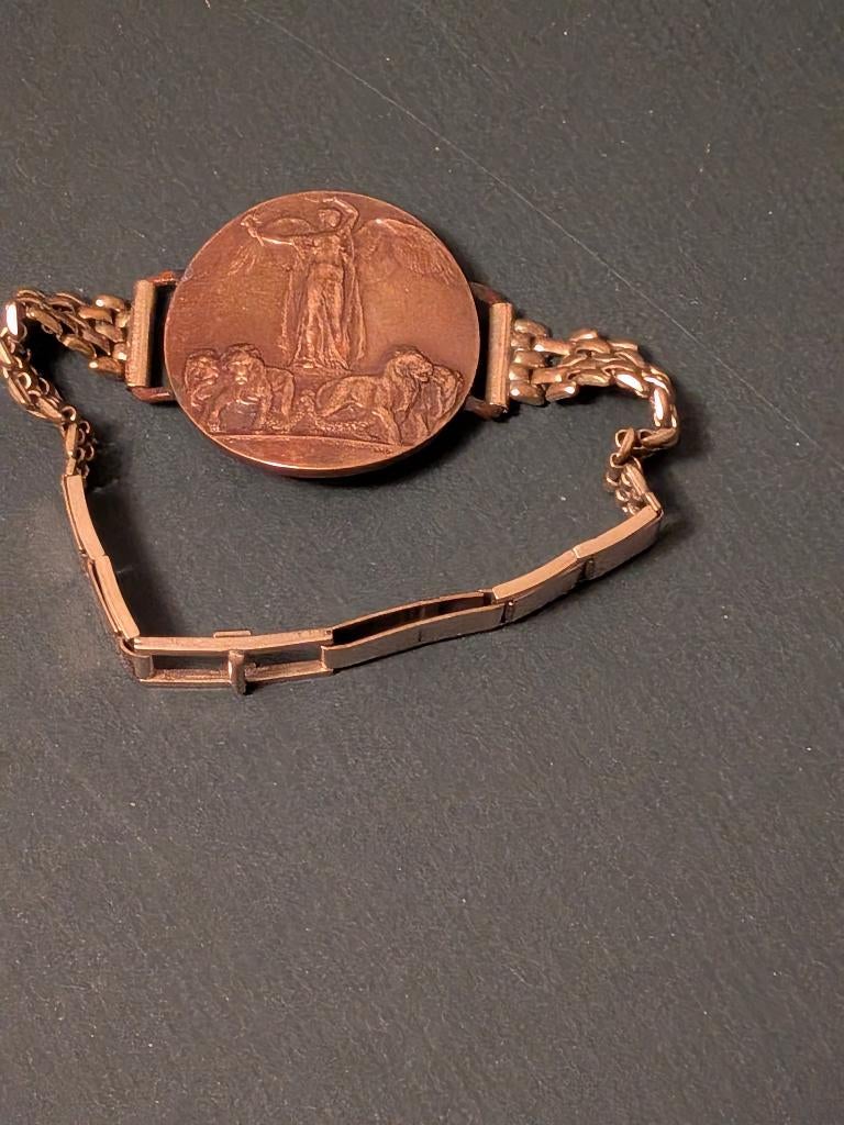 een originele Italiaans medaille 1914-1918 van brons, Ophalen of Verzenden