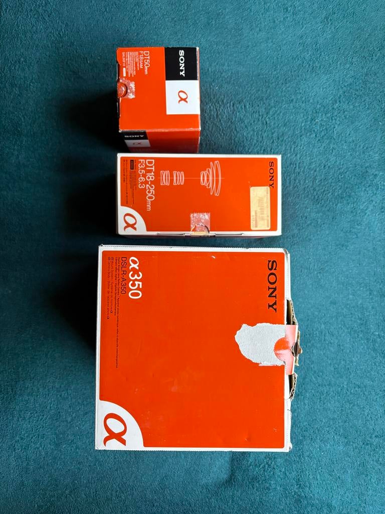 Sony A350 Spiegelreflexcamera met lenzen, flitser en filters, Gebruikt, Spiegelreflex, Ophalen of Verzenden, Sony