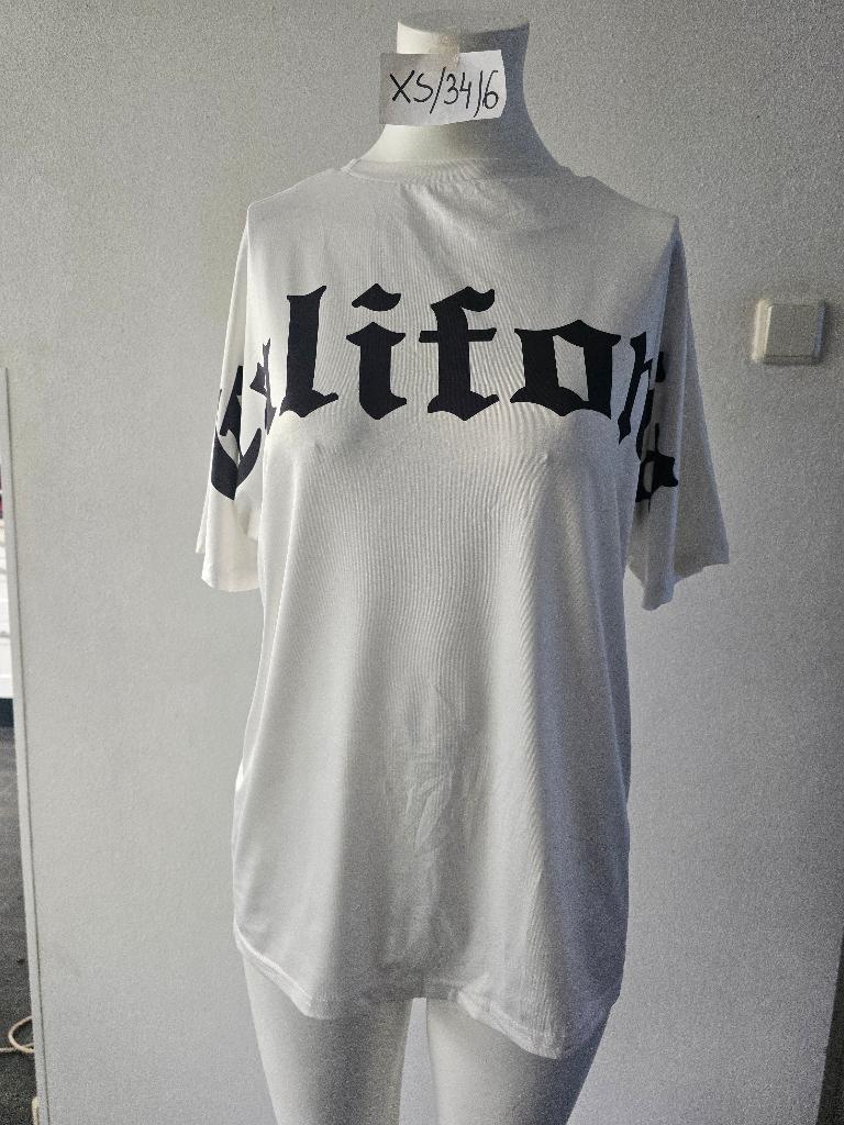 Shein shirt maat XS/34, Wit, Ophalen of Verzenden, Zo goed als nieuw, Korte mouw