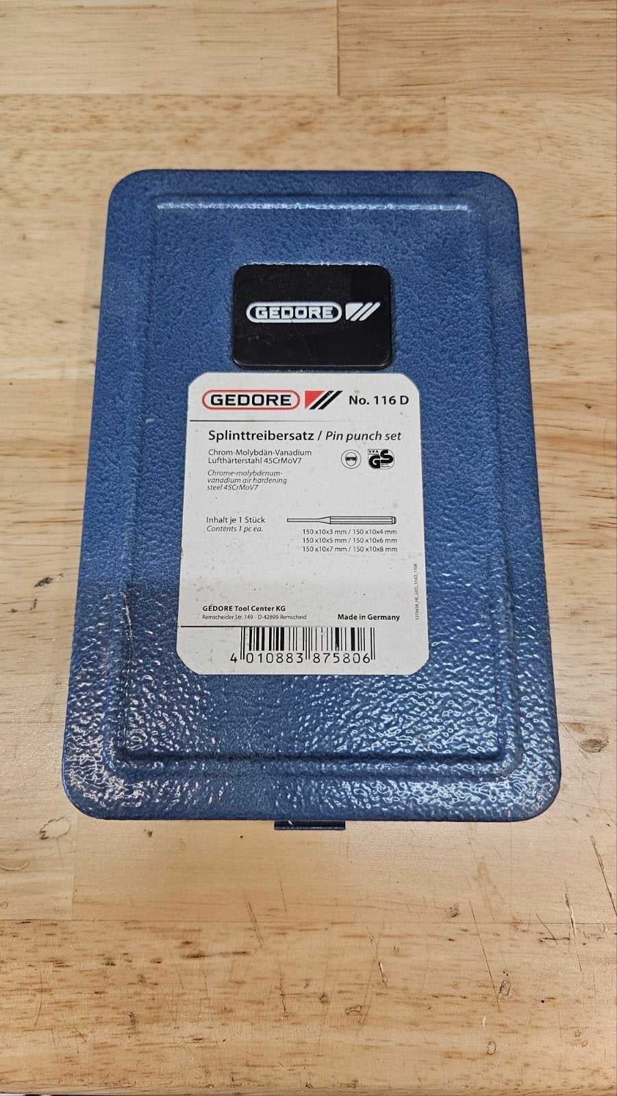 Gedore Splintdrijver / Pendrijver Set - 6-delig, Ophalen of Verzenden, Zo goed als nieuw, Overige typen, Gedore