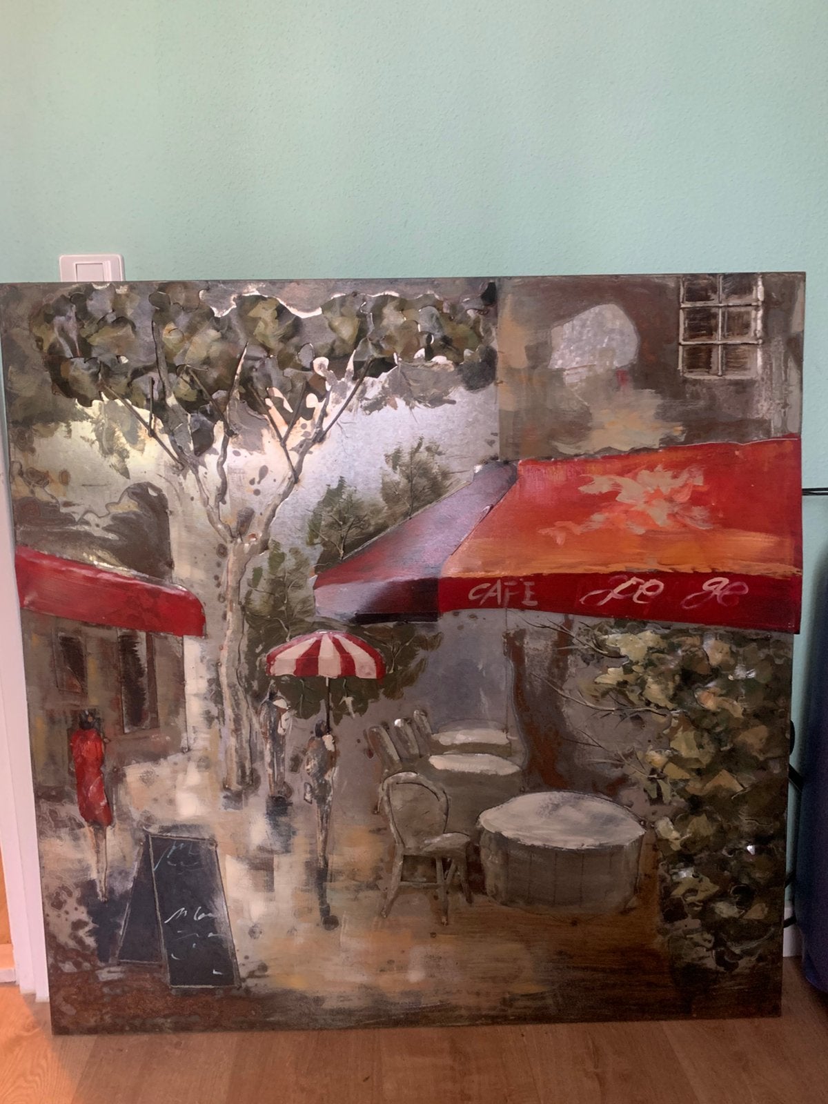 3D metalen schilderij 100x100cm, Ophalen