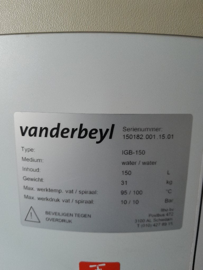 Vanderbeyl IGB-150 Boiler - 150 Liter, Ophalen, Gebruikt, 100 liter of meer, Boiler