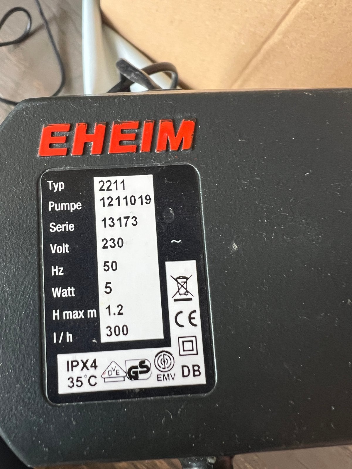 Eheim typ 2211 300 L/H, Gebruikt, Pomp, Ophalen of Verzenden, Eheim